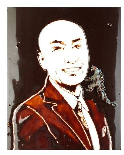 Portrait of Masashi Shiobara Picture of Chocolate (c)Vik Muniz